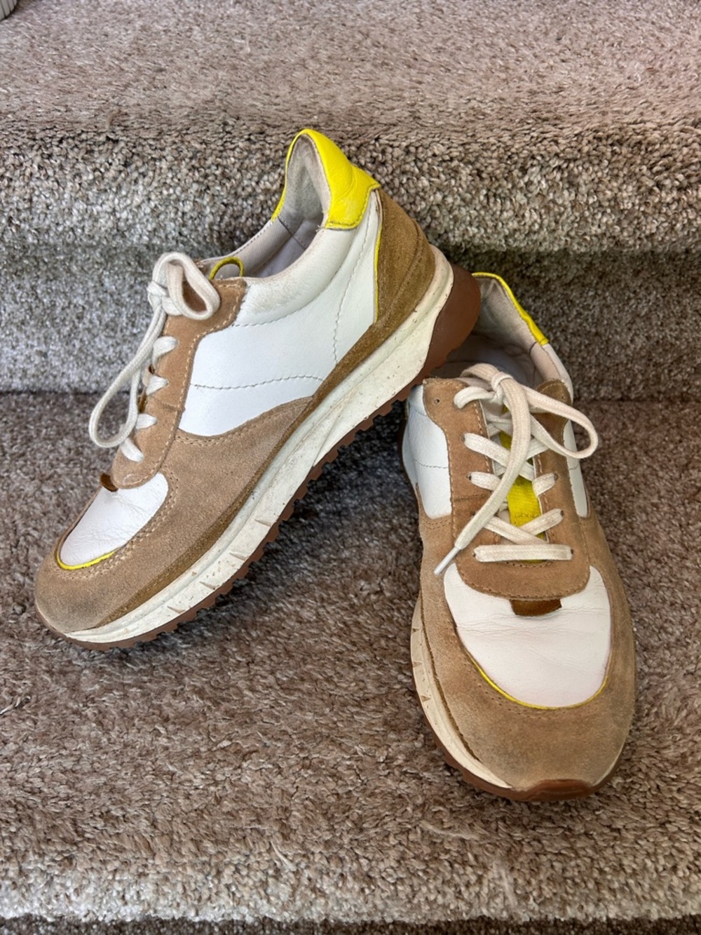 Madewell KickOff Trainer Sneaker. Suede leather and neon. Comfort. Classic. Prep - Picture 3 of 13